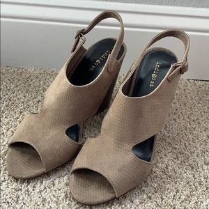 Nude block heels